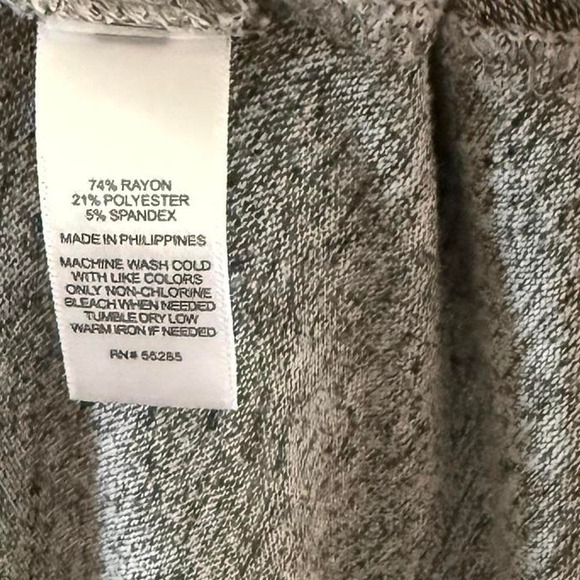 Express Women's Long Sleeve Wrap Dress - Gray Heather - Size M Soft Stretch Knit - Picture 5 of 5